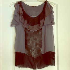 Rozae Nichols sequin blouse sz S NWOT